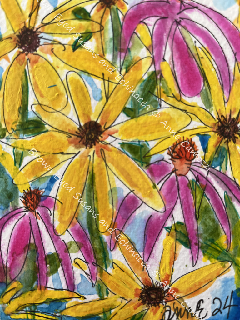 Brown Eyed Susans and Echinacea